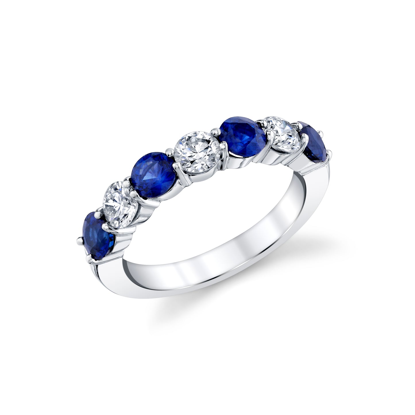 Platinum Natural Blue Sapphire and Diamond Ring (2.13ctw)