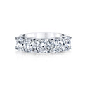 18K White Gold Cushion Diamond U Prong Ring (3.71ctw)