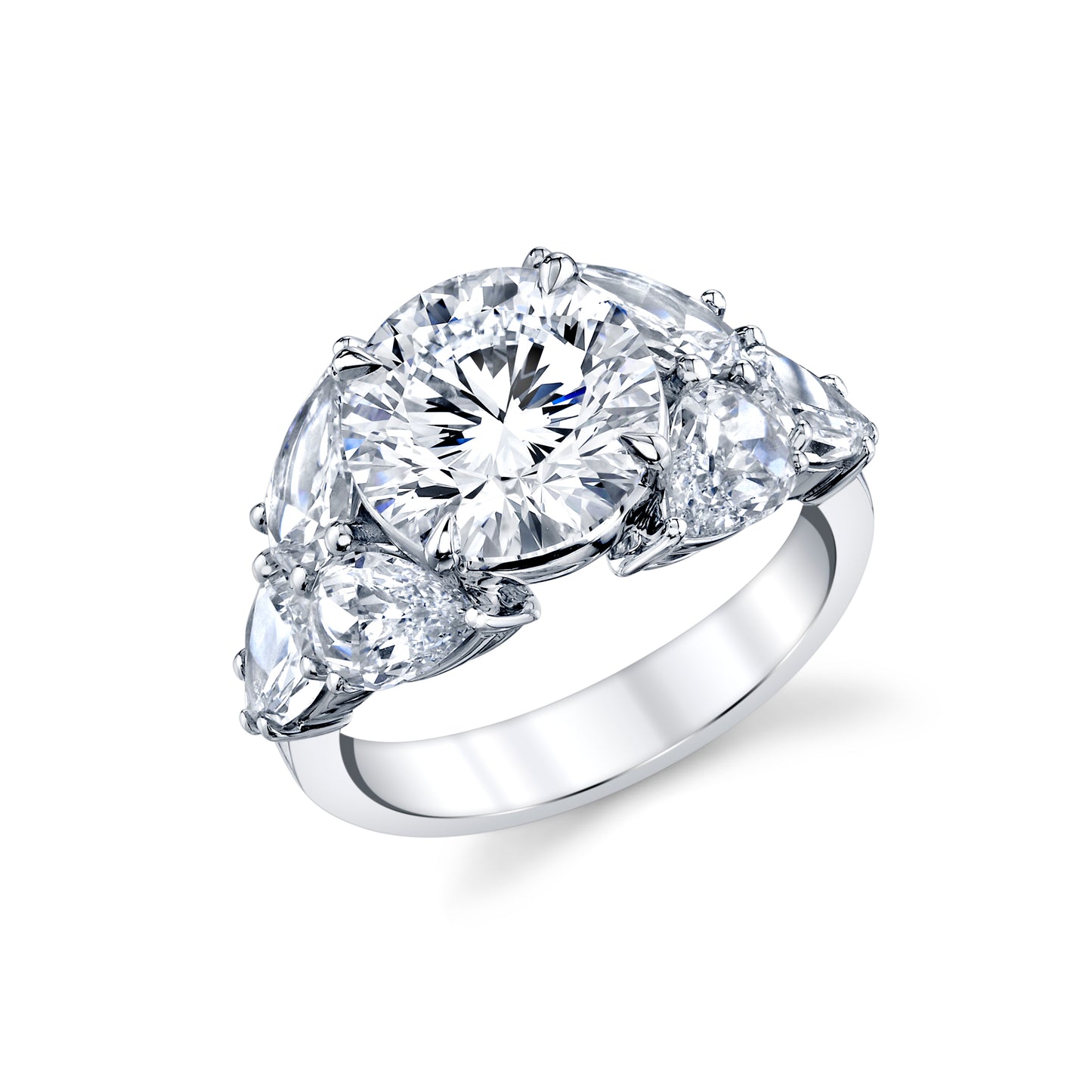 14K White Gold Crisscut Lab-Grown Diamond Engagement Ring (5.95ctw)