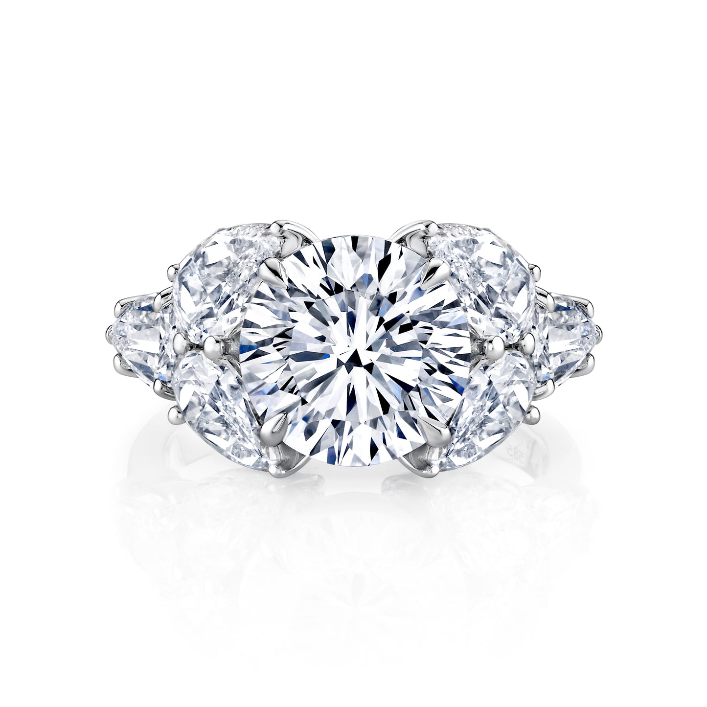 14K White Gold Crisscut Lab-Grown Diamond Engagement Ring (5.95ctw)