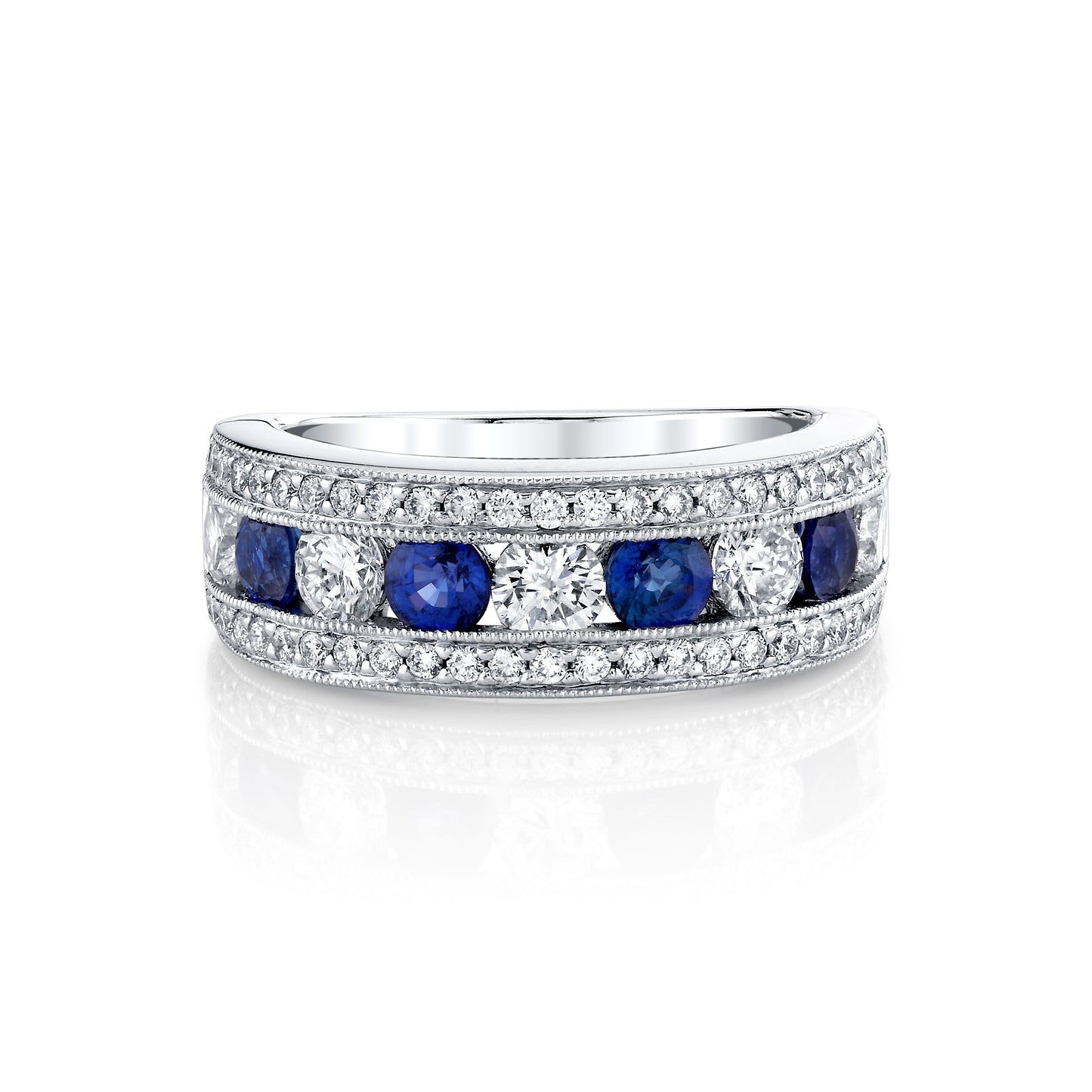 18K White Gold Sapphire and Diamond Fashion Ring (2.36ctw)