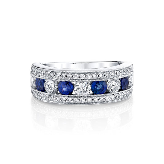 18K White Gold Sapphire and Diamond Fashion Ring (2.36ctw)