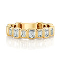 14K Yellow Gold Emerald Cut Bezel Ring (.81ctw)