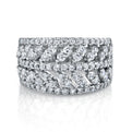 14K White Gold Wide Diamond Fashion Ring (1.53ctw)