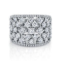 14K White Gold Diamond Wide Fashion Ring (3.75ctw)