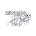 14K White Gold Crisscut Pear Lab-Grown Diamond Fashion Ring (1.60ctw)
