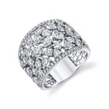 14K White Gold Diamond Wide Fashion Ring (3.75ctw)