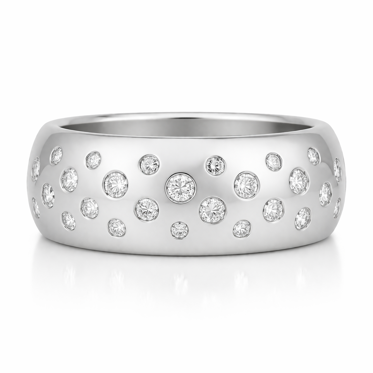 Platinum Diamond Scatter Band