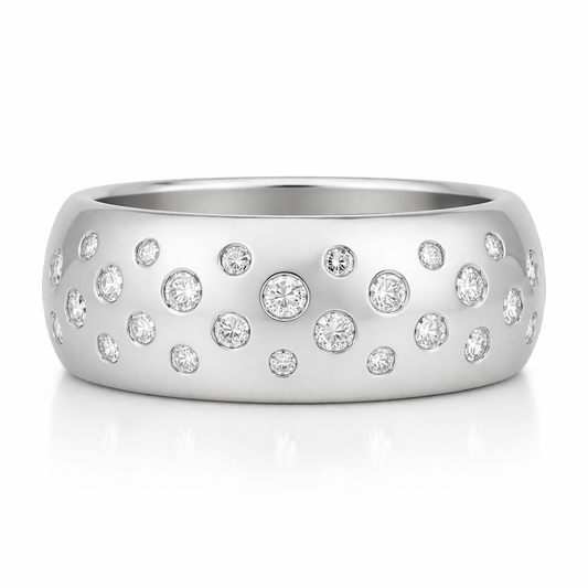 Platinum Diamond Scatter Band