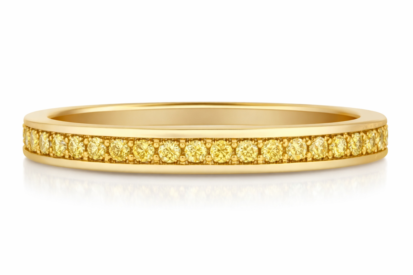 Yellow Gold and Fancy Yellow Diamond Stackable Ring