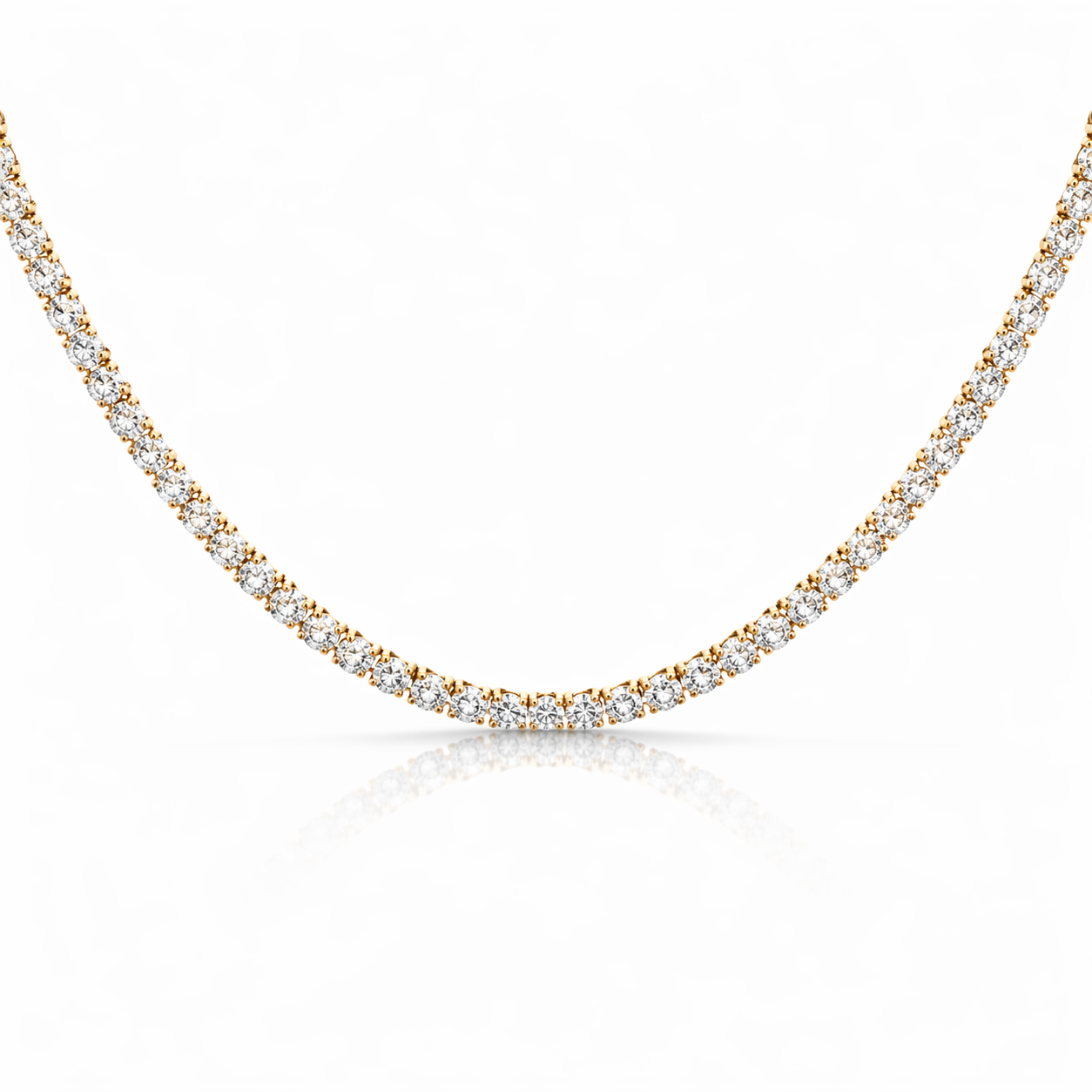 Yellow Gold Lab-Diamond Classic Riviera