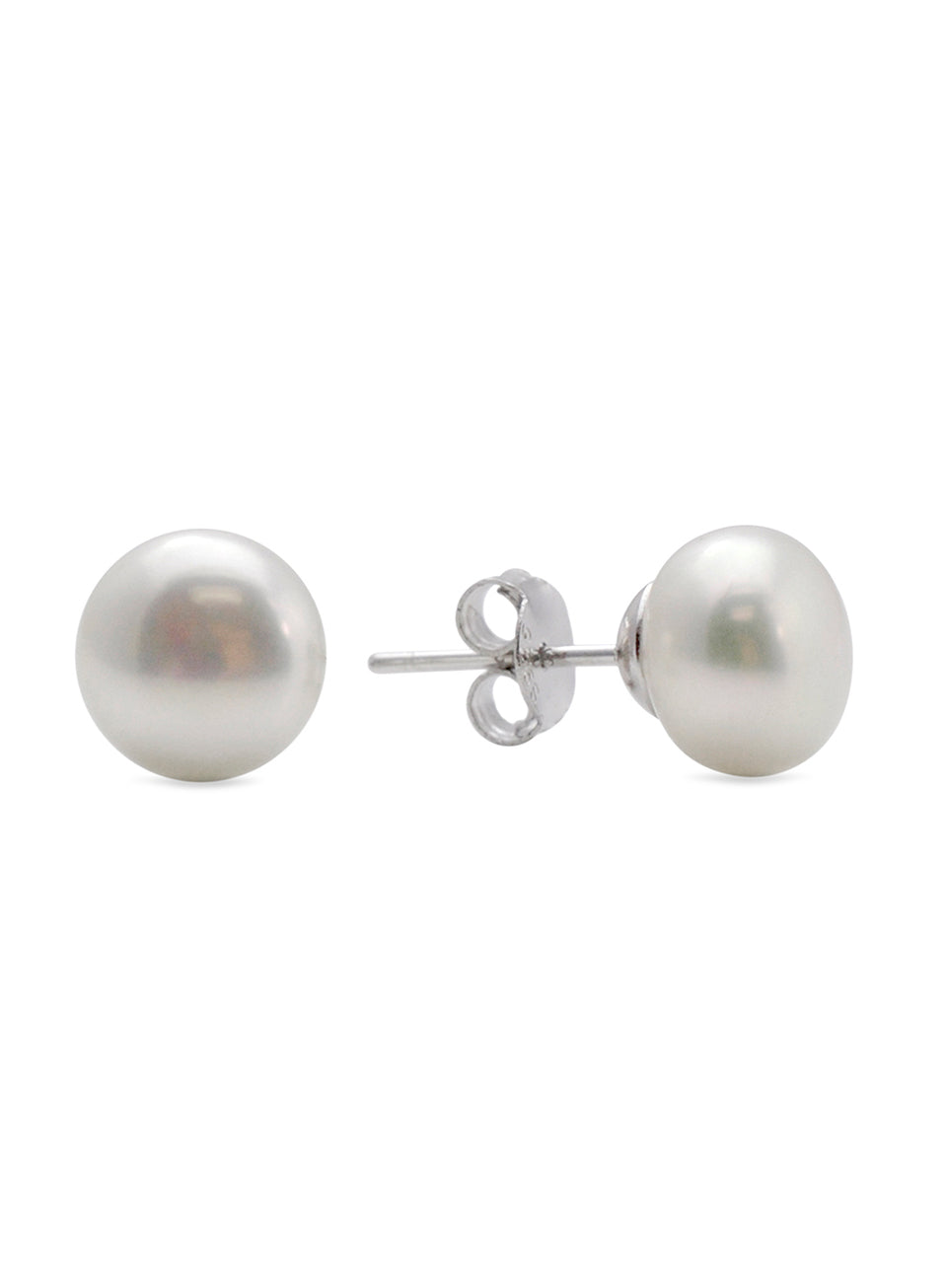 14K White Gold Akoya Pearl Studs (6.5-7MM)