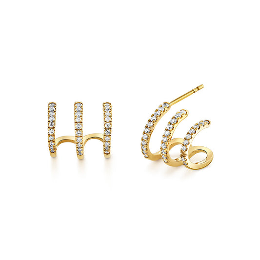 14K Éternelle Diamond Ear Cuffs