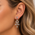 .45ctw Vintage-Inspired Diamond Chandelier Earrings