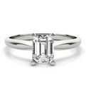 14K White Gold Emerald Cut Diamond Solitaire Engagement Ring (1ctw)