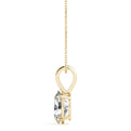 14K Yellow Gold Oval Diamond Solitaire Pendant (1ct)