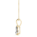 14K Yellow Gold Pear Shape Diamond Solitaire Pendant (1ct)