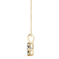 14K Yellow Gold Princess Cut Diamond Solitaire Pendant (1ct)