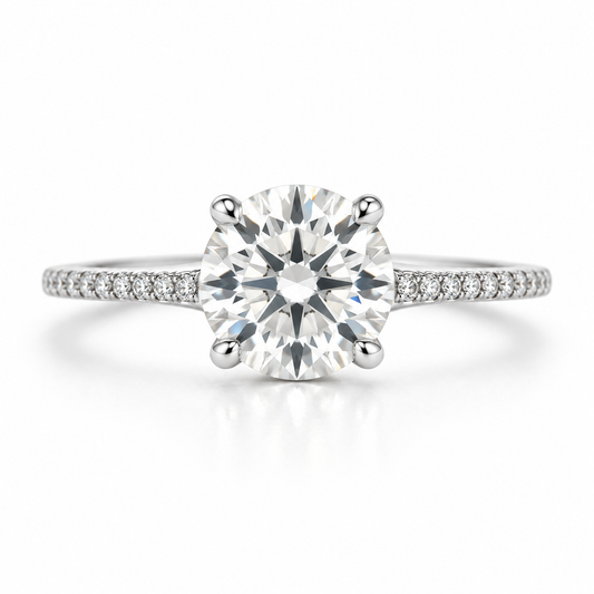 1.14 CTW Forevermark Icon Round Diamond Engagement Ring in Platinum