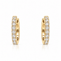 .36ctw Yellow Gold Diamond Huggie Hoop Earrings