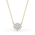 14K Yellow Gold Round Brilliant Lab-Grown Diamond Fashion Pendant (.47ctw)