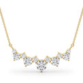 14K Yellow Gold Round Brilliant Lab-Grown Diamond Smile Necklace (.88ctw)