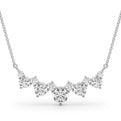 14K White Gold Round Brilliant Lab-Grown Diamond Smile Necklace (.88ctw)