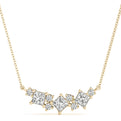 14K Yellow Gold Princess Cut And Round Lab-Grown Diamond Smile Necklace (.63ctw)