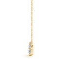 14K Yellow Gold Princess Cut And Round Lab-Grown Diamond Smile Necklace (.63ctw)