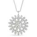 14K White Gold Round Brilliant Lab-Grown Diamond Fashion Pendant (.38ctw)