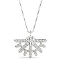 14K White Gold Round Brilliant Lab-Grown Diamond Fashion Pendant (.25ctw)