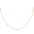 14K Yellow Gold Lab-Grown Bezel Set Diamond And Paperclip Necklace (1.38ctw)