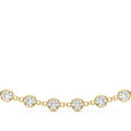 14K Yellow Gold Lab-Grown Bezel Set Diamond And Paperclip Necklace (1.38ctw)