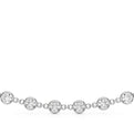 14K White Gold Lab-Grown Bezel Set Diamond And Paperclip Necklace (1.38ctw)