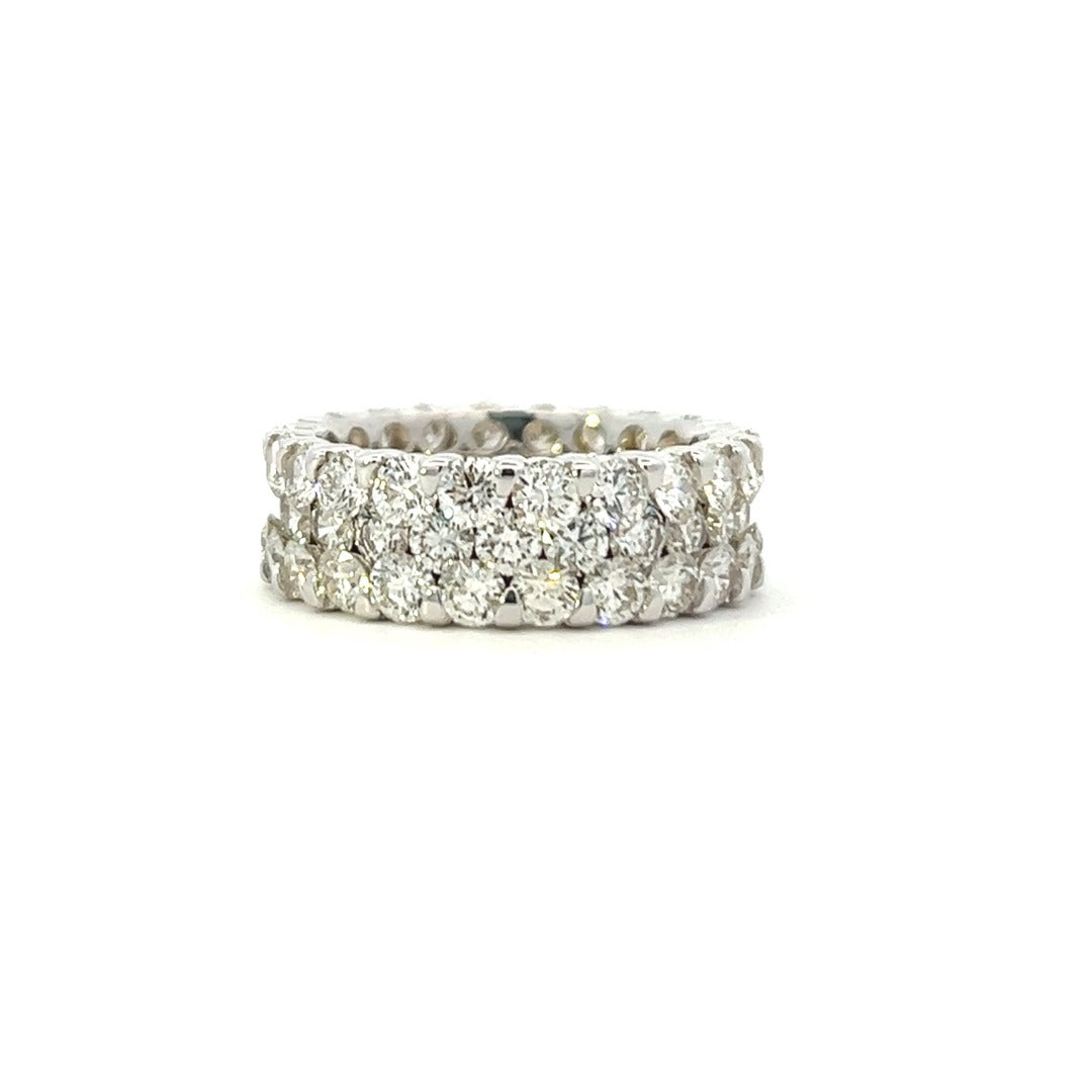 14K White Gold Diamond Eternity Ring (6.16ctw) 