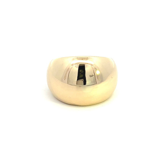 14K Yellow Gold Dome Ring 