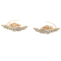 14K Yellow Gold Mixed Shape Diamond Ear Climbers (.25ctw) 