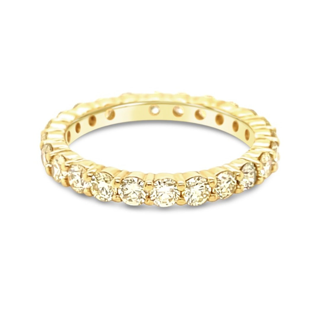 18K Yellow Gold Eternity Ring With Fancy Yellow Diamonds (1.64ctw)18K Yellow Gold Eternity Ring With Fancy Yellow Diamonds (1.64ctw)