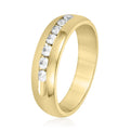 14K Yellow Gold Men's 6MM Domed Channel Set Wedding Ring (.50ctw)
