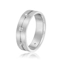 14K White Gold Men's 6MM Diamond Eternity Wedding Ring (.25ctw)