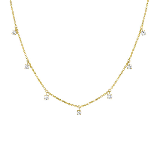 14K Éternelle Floating Round Diamond Necklace