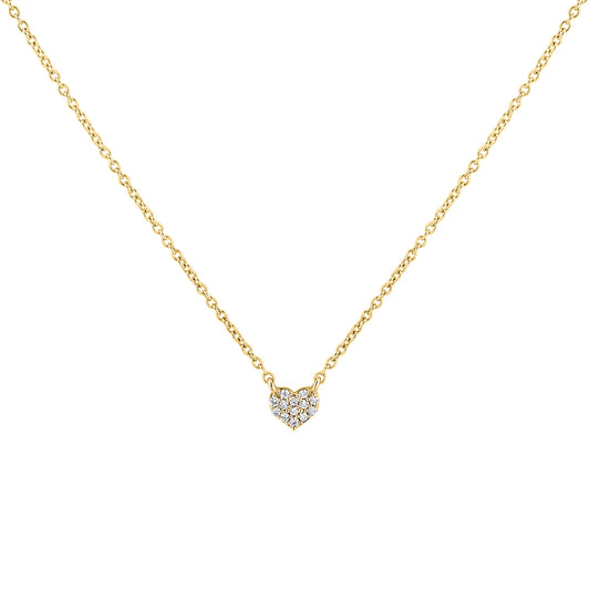14K Éternelle Small Diamond Heart Necklace