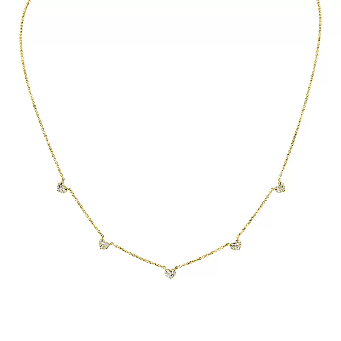 Éternelle Small Heart Charm Diamond Necklace