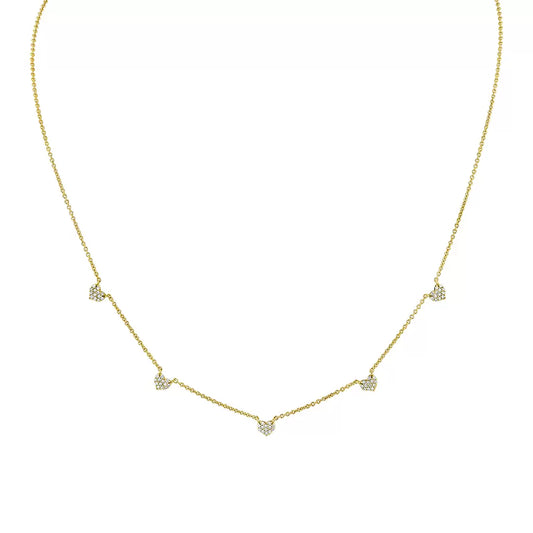 Éternelle Small Heart Charm Diamond Necklace
