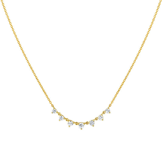 Éternelle Graduated Diamond Droplet Necklace
