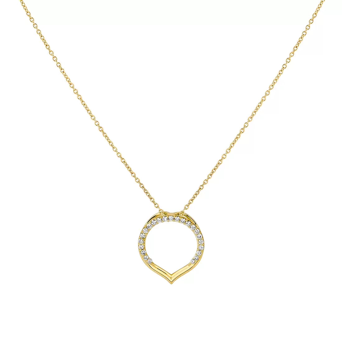 14K Shell Héritage Diamond Pendant