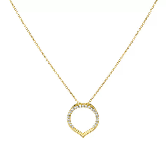 14K Shell Héritage Diamond Pendant