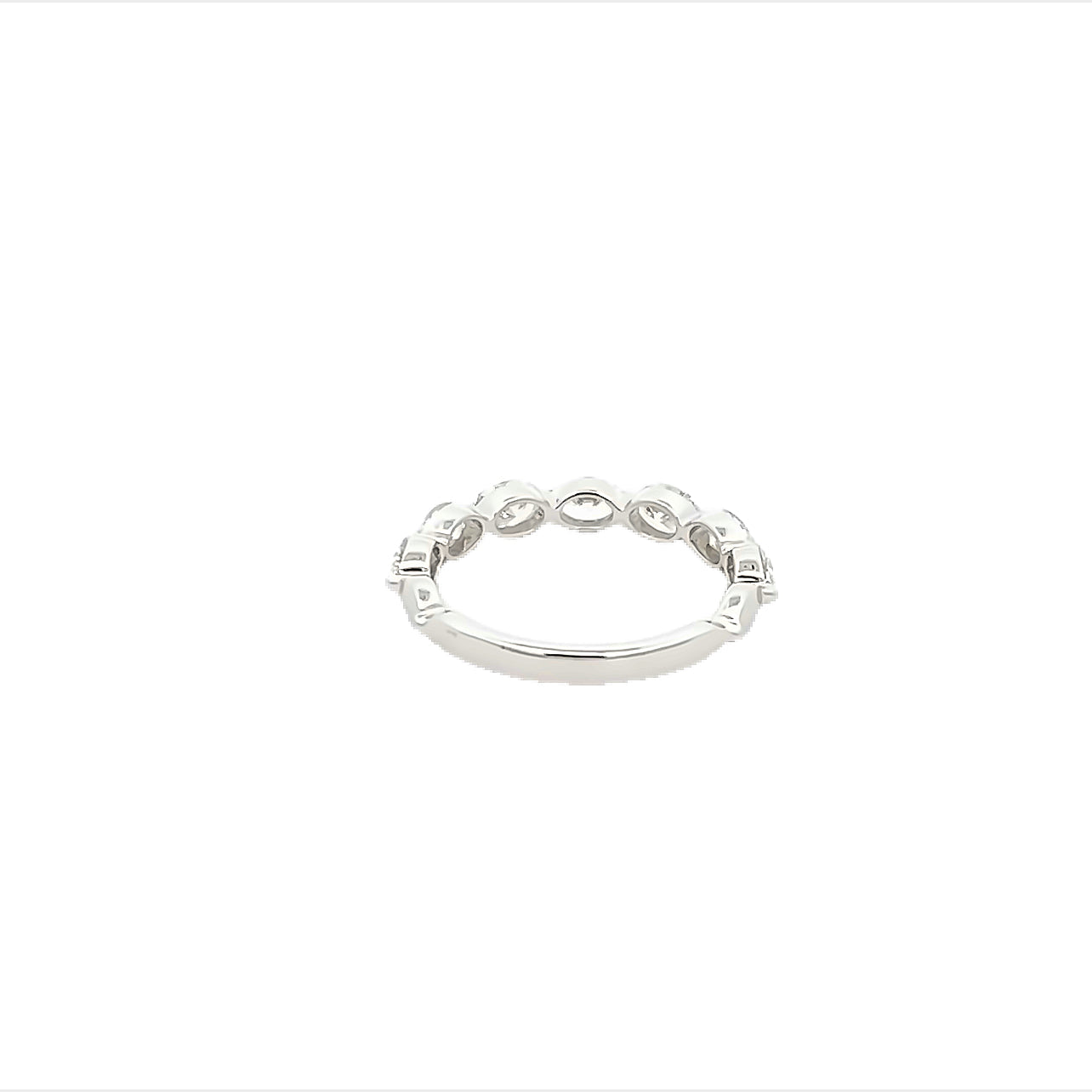 14K White Gold Oval Diamond Stackable Ring (1.32ctw) 