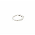 14K White Gold Marquise And Round Diamond Stackable Ring (1.06ctw) 