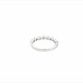 14K White Gold Marquise And Round Diamond Stackable Ring (.76ctw) 